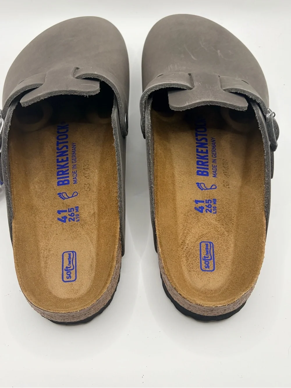 Birkenstock Boston Clogs in Gray Taupe